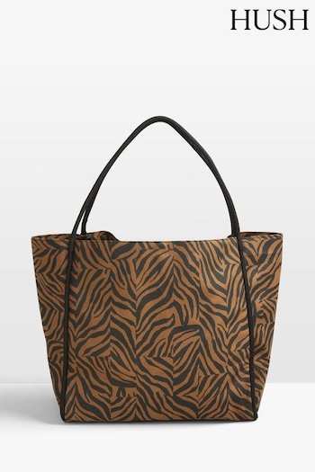 Hush Brown Vero Zebra Print Tote Bag (Q98514) | £55