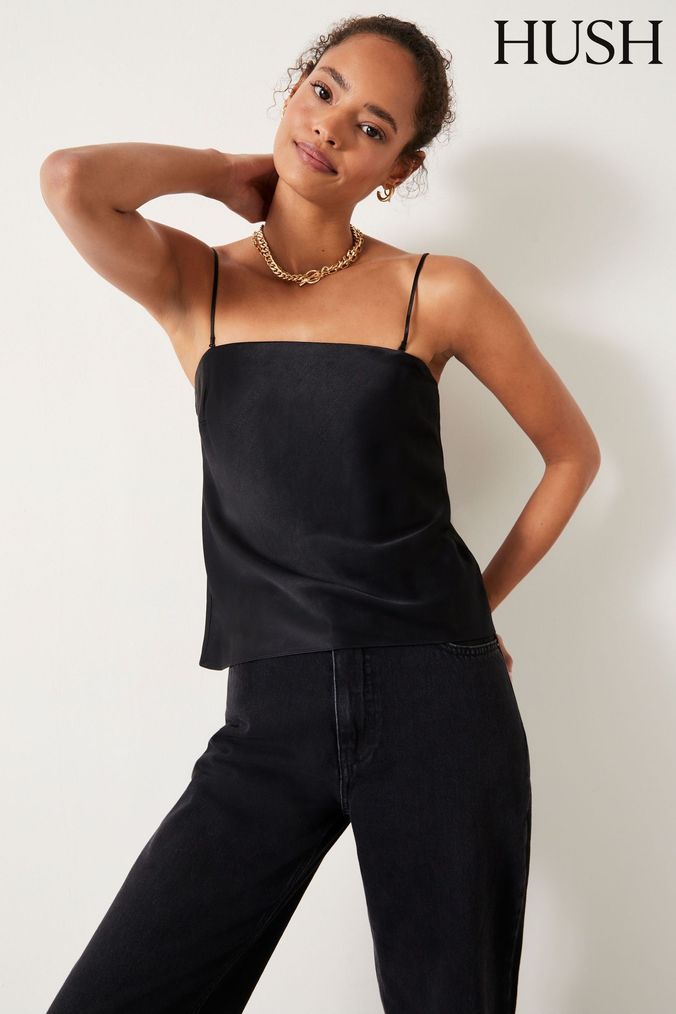 Strappy satin on sale top