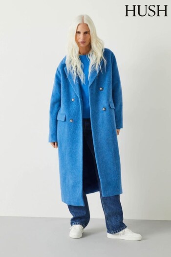 Hush Blue Scout Double Breasted Coat (Q98542) | £299