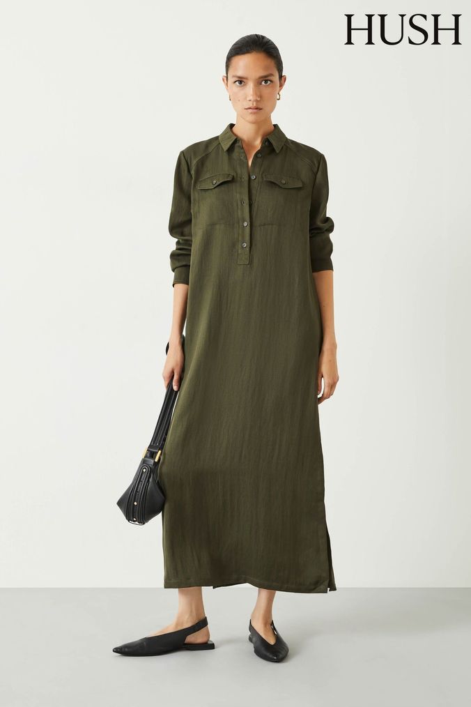 Next khaki shirt clearance dress