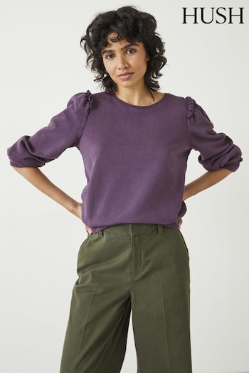 Hush Purple Emilia Ruffle Purple Sweatshirt (Q98582) | £55