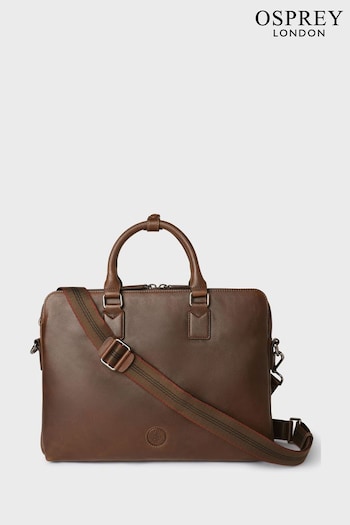 Osprey London The Compass Leather Laptop Brown Bag (Q98802) | £295