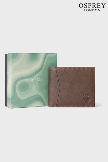 Osprey London The Compass Leather Card Brown Wallet (Q98825) | £65