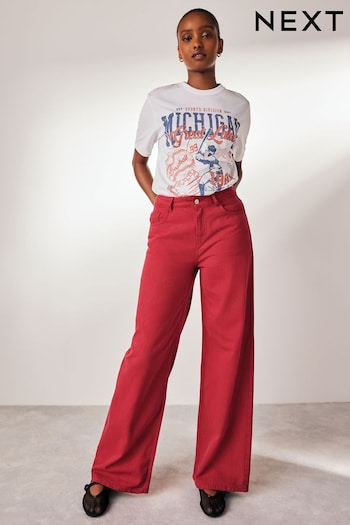 Red Wide Leg Jeans (Q98905) | £45