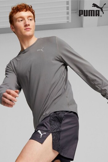Puma Grey Run Cloudspun Mens Long Sleeve Running T-shirt (Q98969) | £42