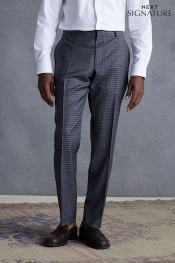 Purple Slim Fit Signature Zignone Check Suit: and Trousers (Q98976) | £110