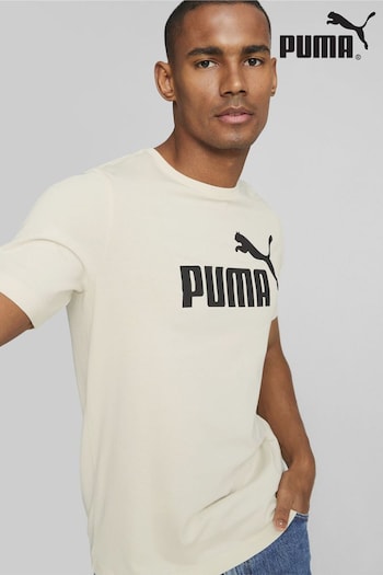 Puma White Essentials Logo Men's T-Shirt (Q98980) | £21