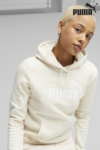 Puma Gold White Essentials Logo FL Womens Hoodie (Q98997) | £48