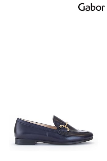 Gabor Blue Destiny Midnight Leather Loafers (Q99126) | £110