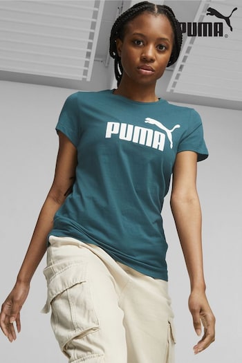 Puma Green Essentials Logo Womens T-Shirt (Q99258) | £21