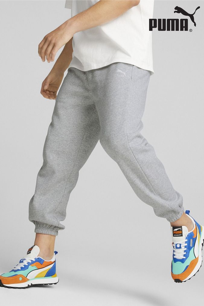 Mens grey puma joggers best sale
