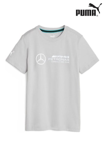 Puma Czarne Grey Mercedes-AMG Petronas Motorsport Youth Logo T-Shirt (Q99274) | £32