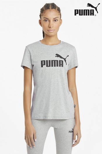 Puma Grey Essentials Logo Blue's T-Shirt (Q99277) | £21