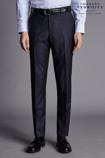 Charles Tyrwhitt Blue Slim Fit Italian Pindot Suit: Trousers (Q99310) | £150