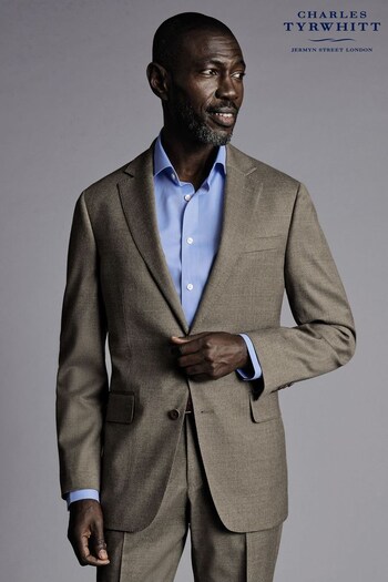 Charles Tyrwhitt Natural Slim Fit Italian Twill Suit Jacket (Q99313) | £300