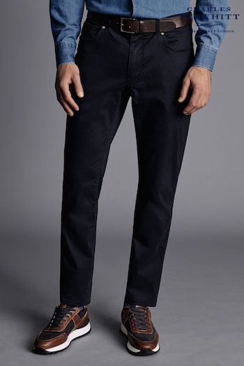 Charles Tyrwhitt Blue Slim Fit Twill 5 Pocket Jeans (Q99326) | £80