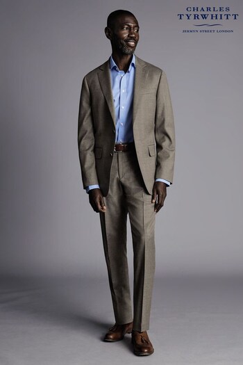 Charles Tyrwhitt Natural Slim Fit Italian Suit Trousers (Q99328) | £150