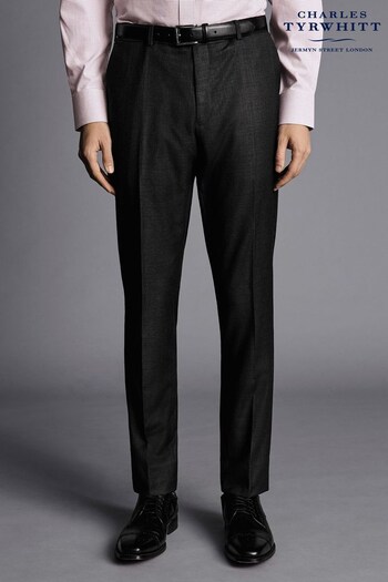 Charles Tyrwhitt Grey Slim Fit Italian Luxury Suit Trousers (Q99331) | £170