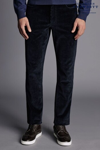 Charles Tyrwhitt Blue Cord 5 Pocket Jeans (Q99342) | £80