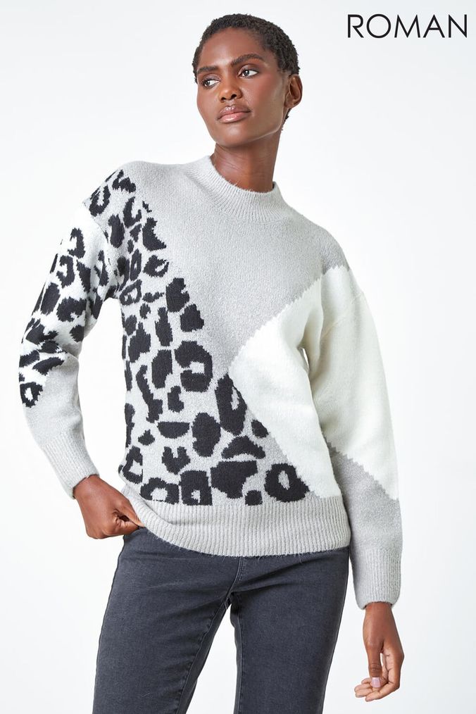 Animal print jumper sale next
