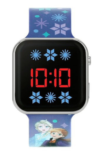 Peers Hardy Multi Disney Frozen Blue Printed Strap LED Watch (Q99375) | £13