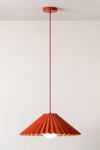Houseof. Red The Pleat Ceiling Pendant Light by Emma Gurner (Q99389) | £329