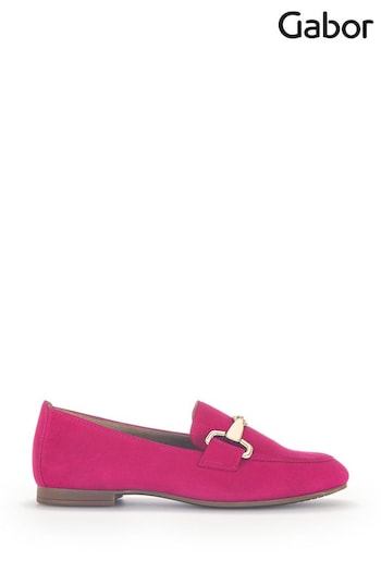 Gabor Jangle Pink Suede Loafers (Q99430) | £95