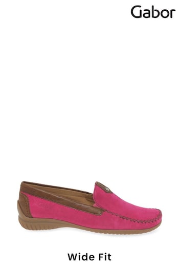 Gabor California Pink/New Whisky Suede Moccassin (Q99436) | £90