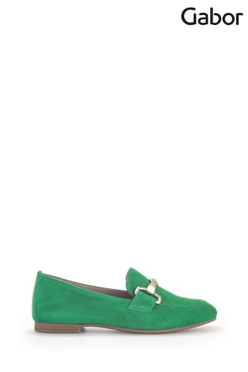 Gabor Green Jangle Verde Suede Loafers (Q99487) | £95