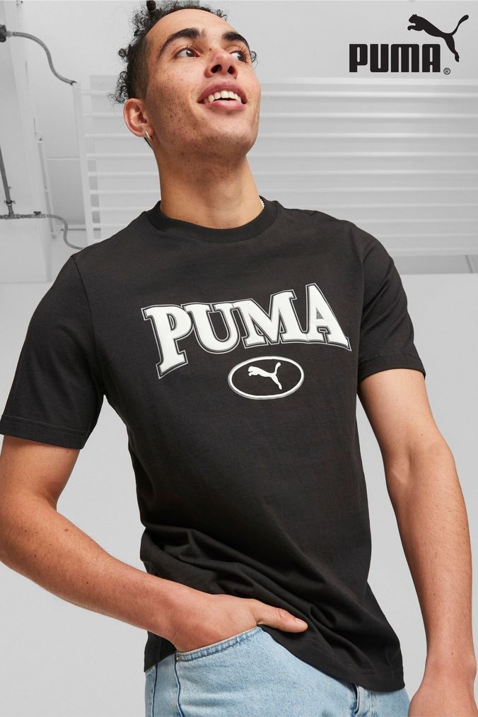 Buy Men s Puma Black Tops Online Next UK