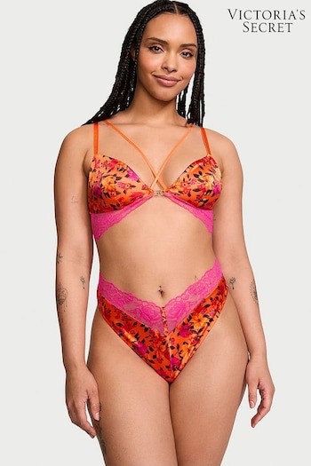 Victoria's Secret Island Vibes Orange Tropical Print Bodysuit (Q99620) | £69