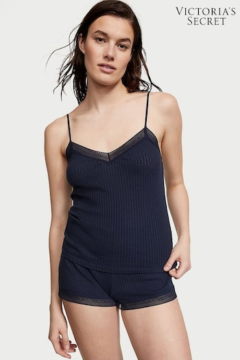 Victoria's Secret Noir Navy Blue Lace Cami Set (Q99667) | £39
