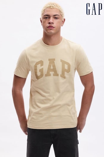 Gap Brown Everyday Soft Logo Short Sleeve Crew Neck T-Shirt (Q99709) | £14