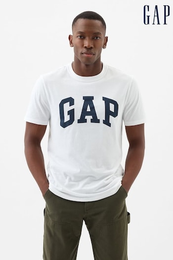 Gap White Everyday Soft Logo Short Sleeve Crew Neck T-Shirt (Q99712) | £14