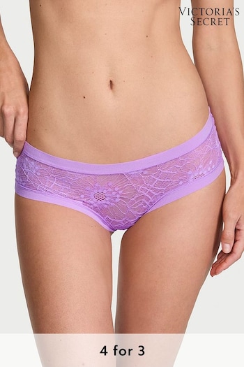 Victoria's Secret Purple Paradise Flower Power Cheeky Lace Knickers (Q99727) | £9