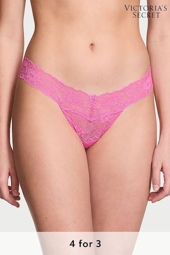 Victoria's Secret Hollywood Pink Flower Power Thong Knickers (Q99728) | £9