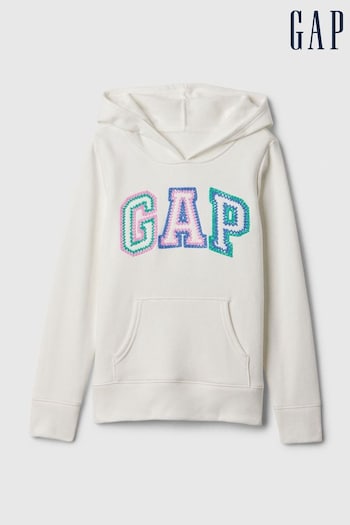 Gap White Logo Hoodie (4-13yrs) (Q99765) | £20
