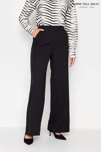 Long Tall Sally Black Elasticated Wide Leg Trousers (Q99931) | £39