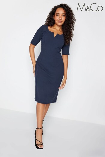 M&Co Blue Scuba Dress (Q99957) | £34