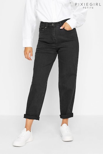 PixieGirl Petite Black Mom Jeans (Q99960) | £37