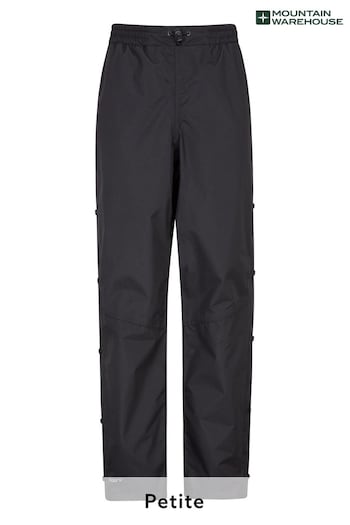 Mountain Warehouse Black Downpour Womens Short Length Waterproof Trousers (R04897) | £49