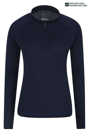 Mountain Warehouse Navy Talus Womens Zip Neck Thermal Top (R05254) | £29
