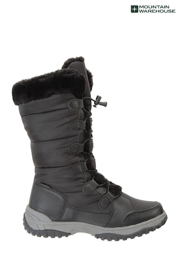 Mountain Warehouse Black Snowflake Womens Long Snow Walking Boots (R06195) | £75