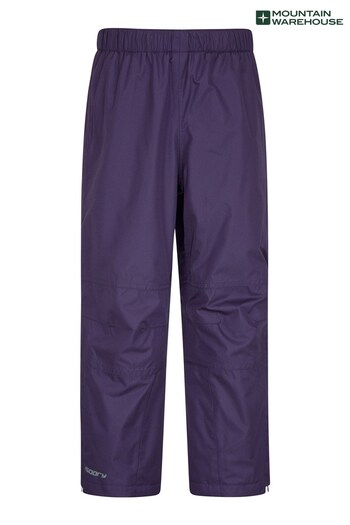 Mountain Warehouse Purple Spray Kids Waterproof mens Trousers (R06280) | £30