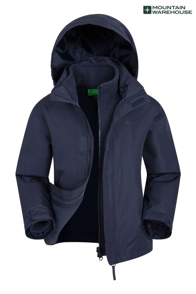 Mountain Warehouse Navy Fell Kids 3 In 1 Water Resistant Jacket (R06599) | £40