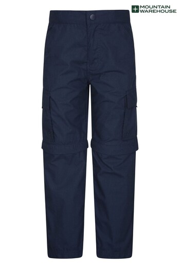 Mountain Warehouse Navy Mountain Warehouse Active Kids Convertible Trousers (R06602) | £26