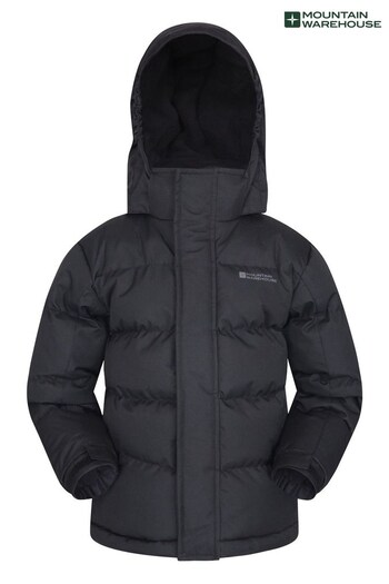 Mountain Warehouse Black Snow Kids Water-Resistant Padded Jacket (R06622) | £47
