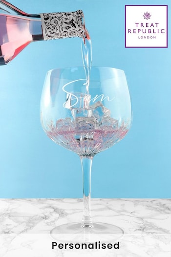 Personalised Crystal Gin Goblet by Treat Republic (R09166) | £32