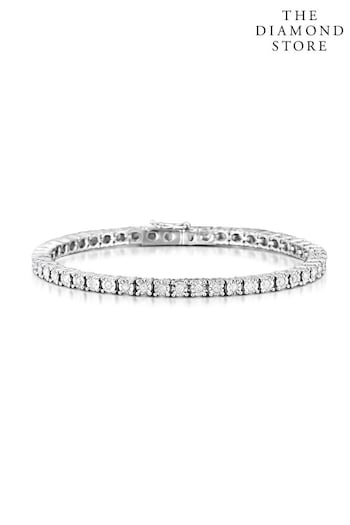 The Diamond Store White 1.00ct Set Tennis Bracelet (R10644) | £519