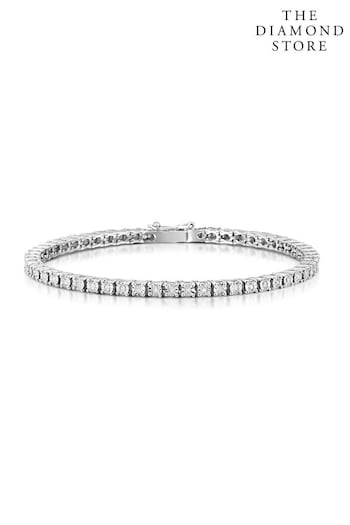 The Diamond Store White 0.57ct Set Tennis Bracelet (R10645) | £399